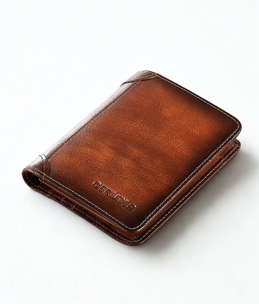 NEW! Portafoglio Uomo in Vera Pelle – Ultra Sottile, Antifurto e Contactless Safe